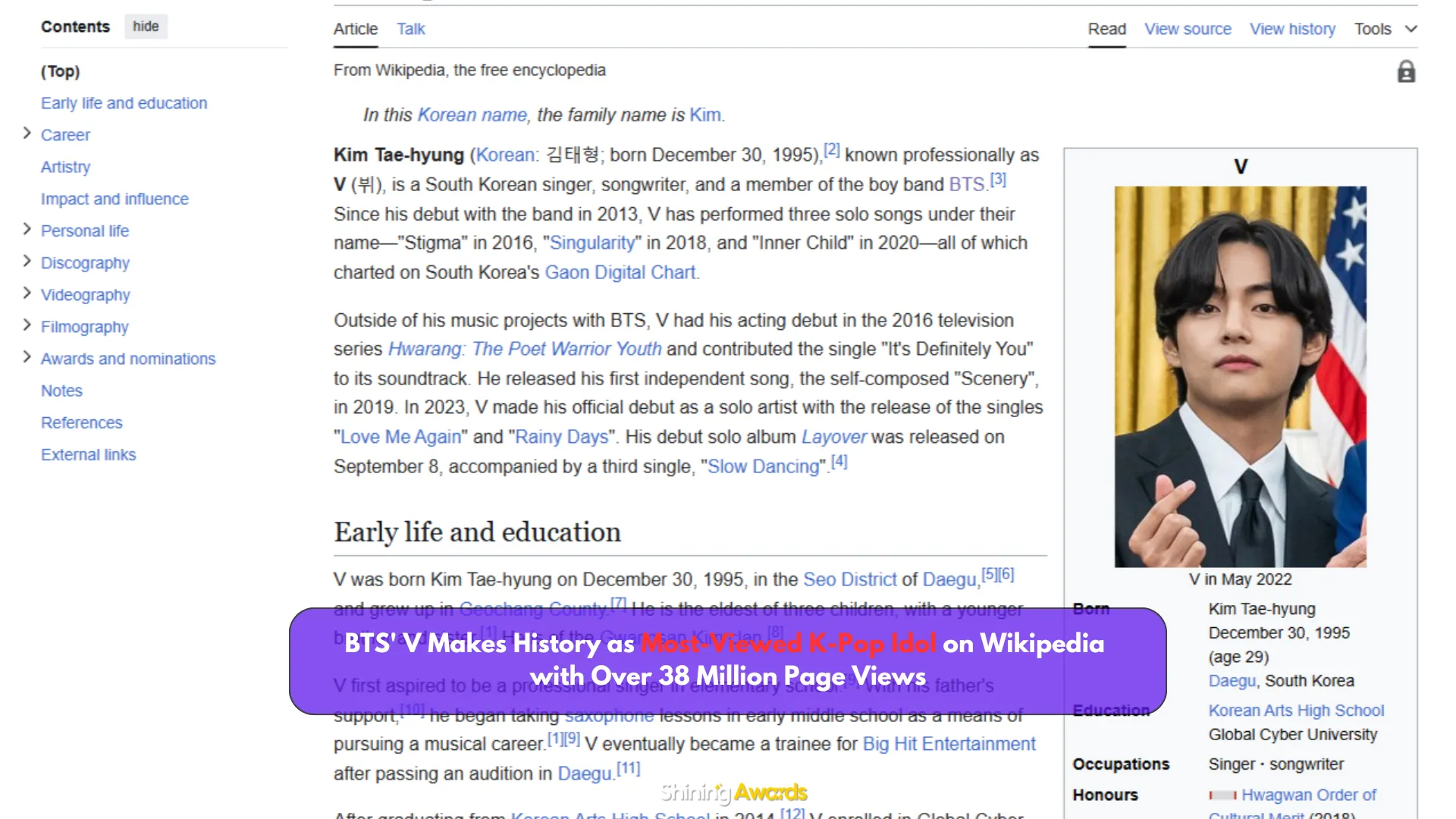Most-Viewed K-Pop Idol on Wikipedia