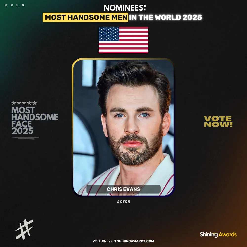 Chris Evans Most Handsome Men In The World 2025