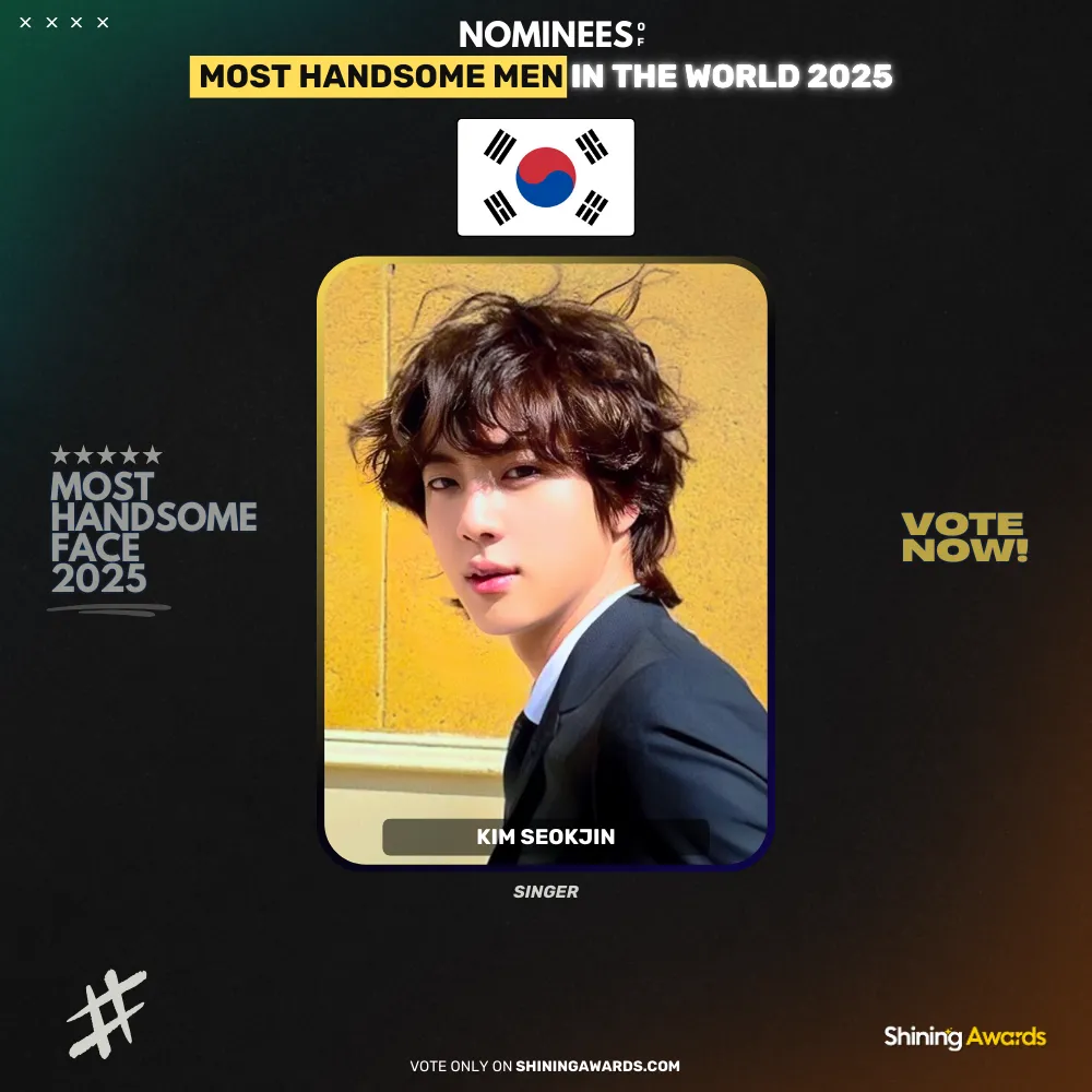 Kim Seokjin Most Handsome Men In The World 2025