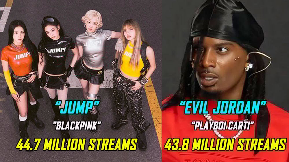 BLACKPINK's “JUMP" surpassed Playboi Carti’s “EVIL J0RDAN” to become the Biggest 2025 Streaming Debut on this Spotify chart