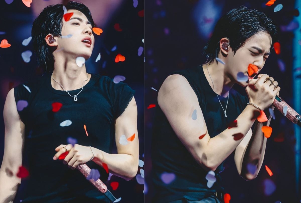 BTS's Jin stuns fans with his muscular physique during his solo concert in Anaheim