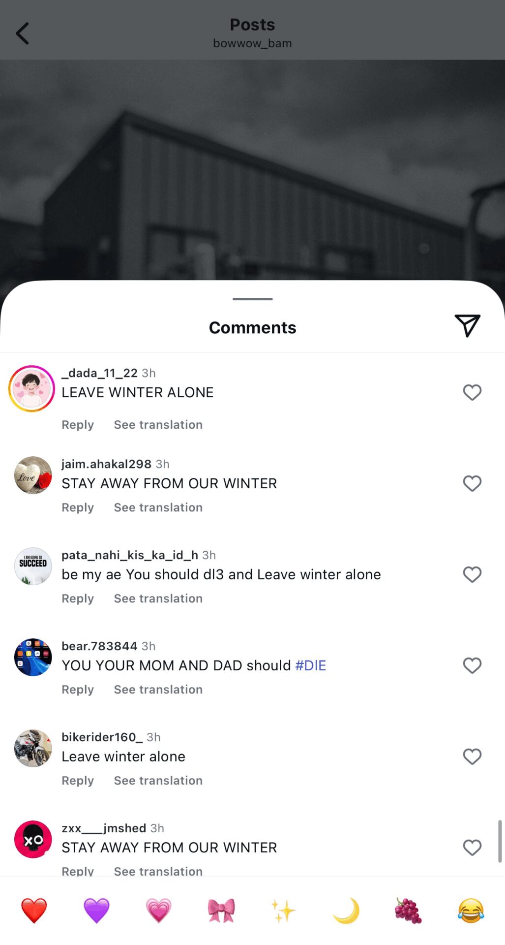 Jungkook hate comments Winter