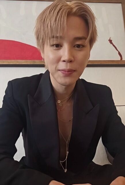 BTS’s Jimin during his live stream | *Weverse*