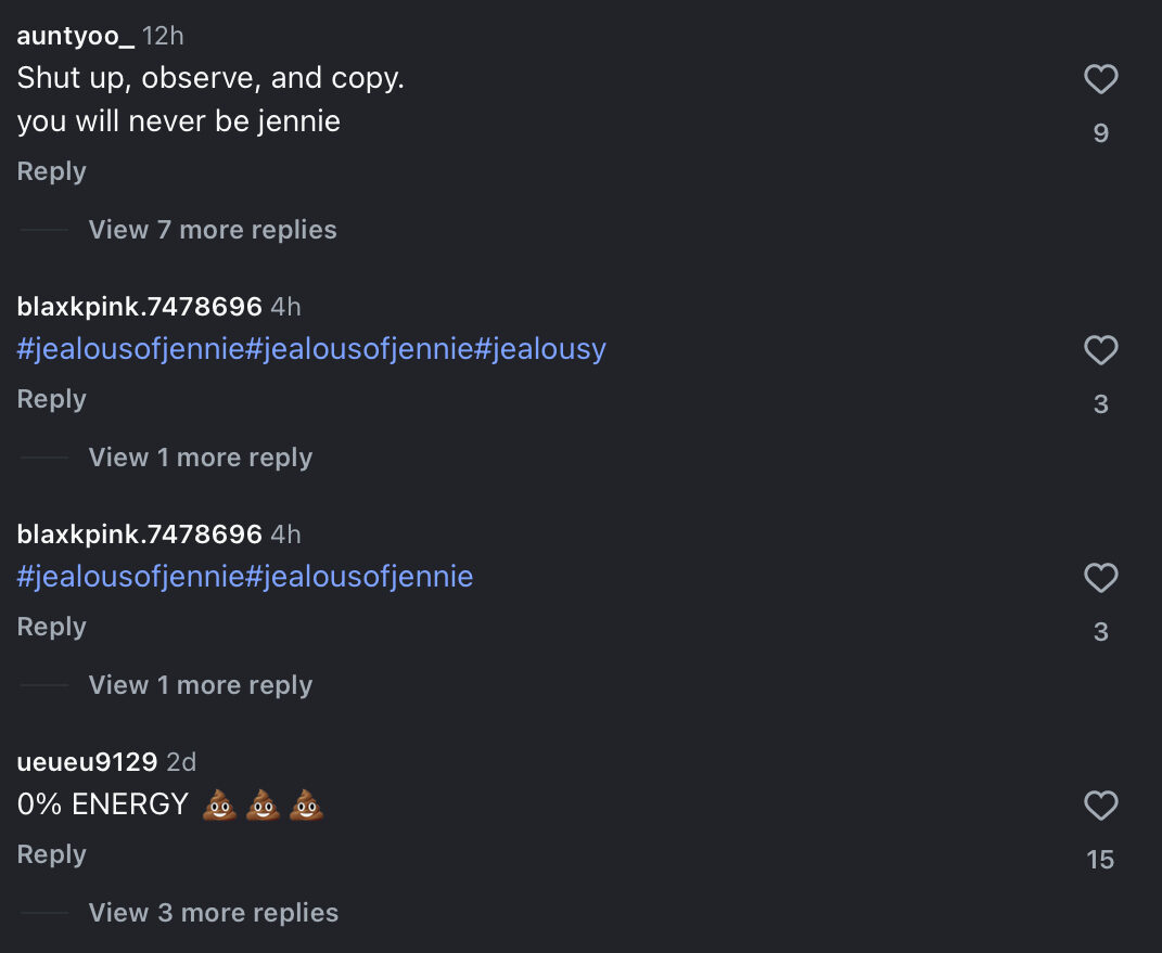 Ningning Instagram Hate