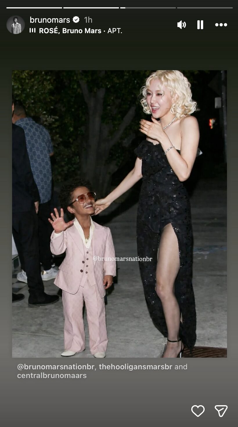 Bruno Mars Instagram Post