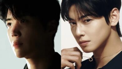 Actor Kim Seon Ho (left) and ASTRO’s Cha Eunwoo (right) | *Sports Kyunghyang*