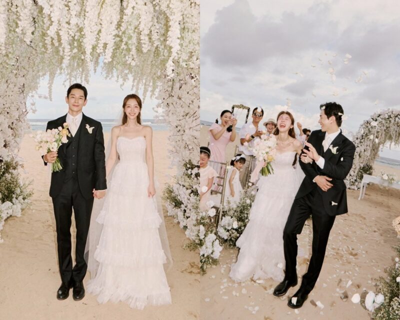 Actor On Ju Wan and Girl’s Day’s Minah on their wedding day | *DongA Ilbo*