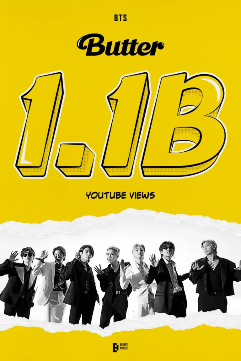 BTS's 'Butter' music video surpasses 1.1 billion YouTube views