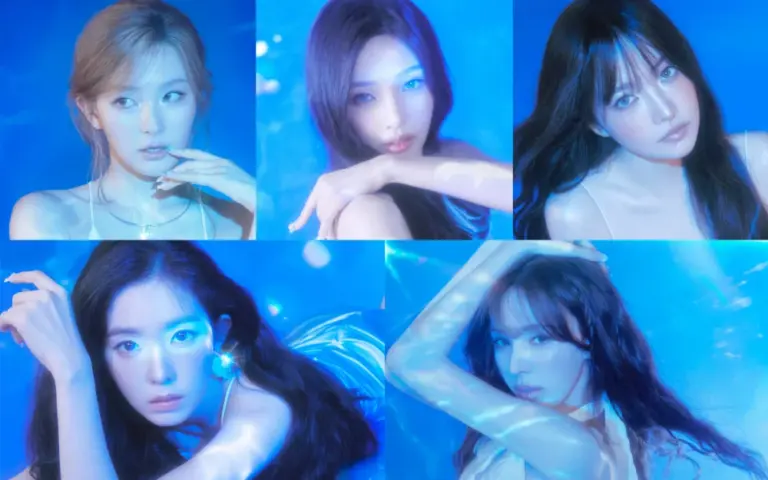 member posing against deep blue mysterious underwater backdrop