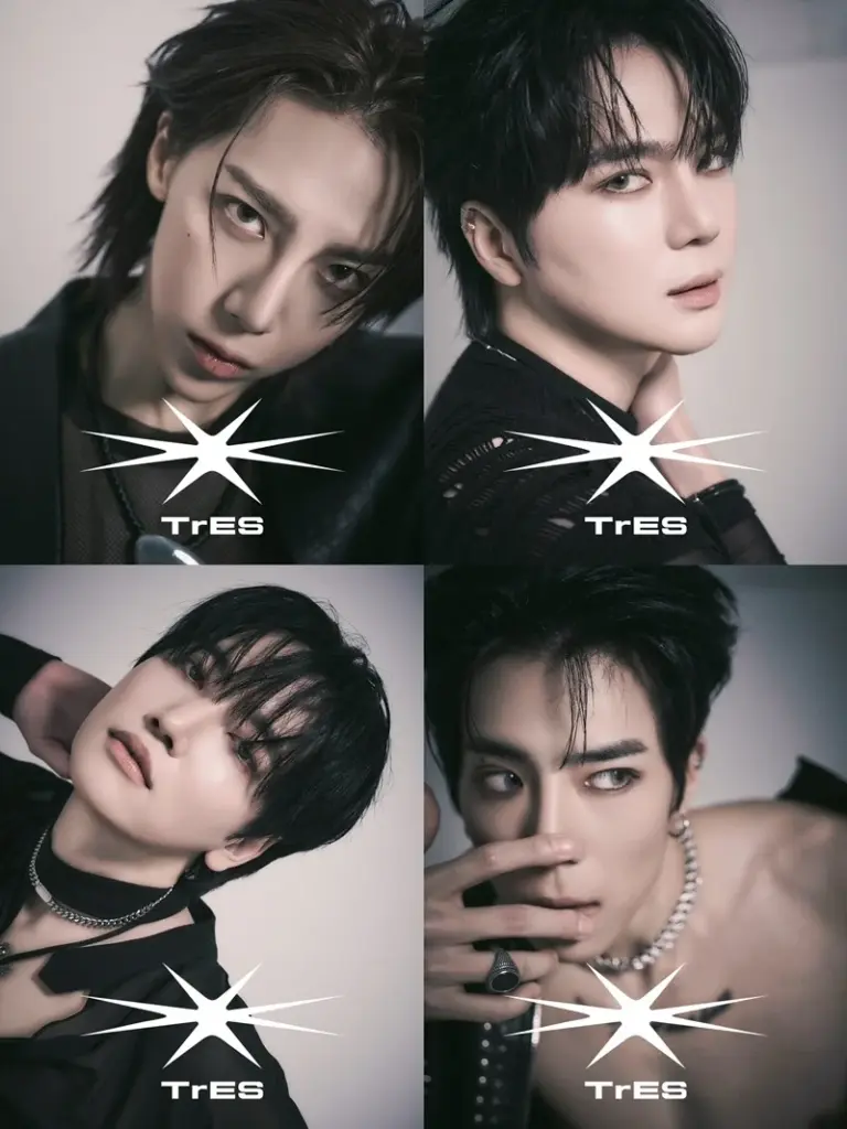 TrES members posing together highlighting KURO's visuals