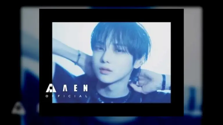 Seven AEN members posing with stylish visuals in fantasy setting