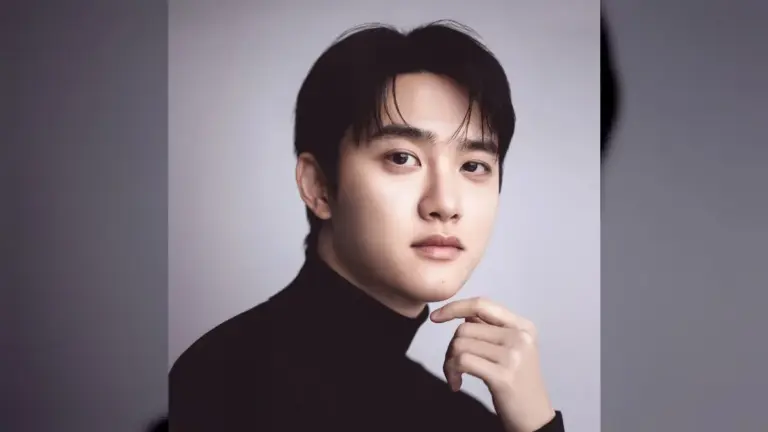 D.O. performing on stage during an EXO concert tour
