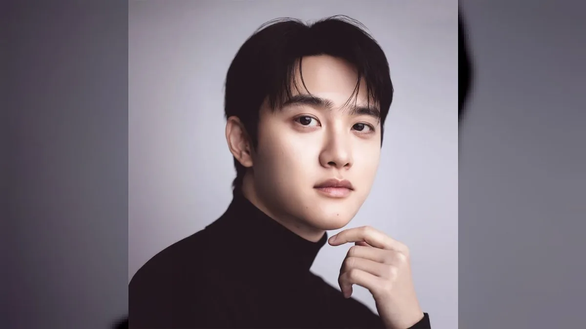 D.O. performing on stage during an EXO concert tour