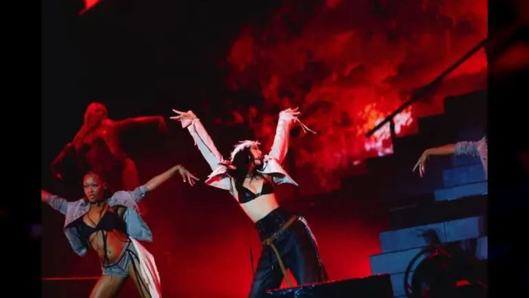 Jennie performing on the Bud Light main stage with her band