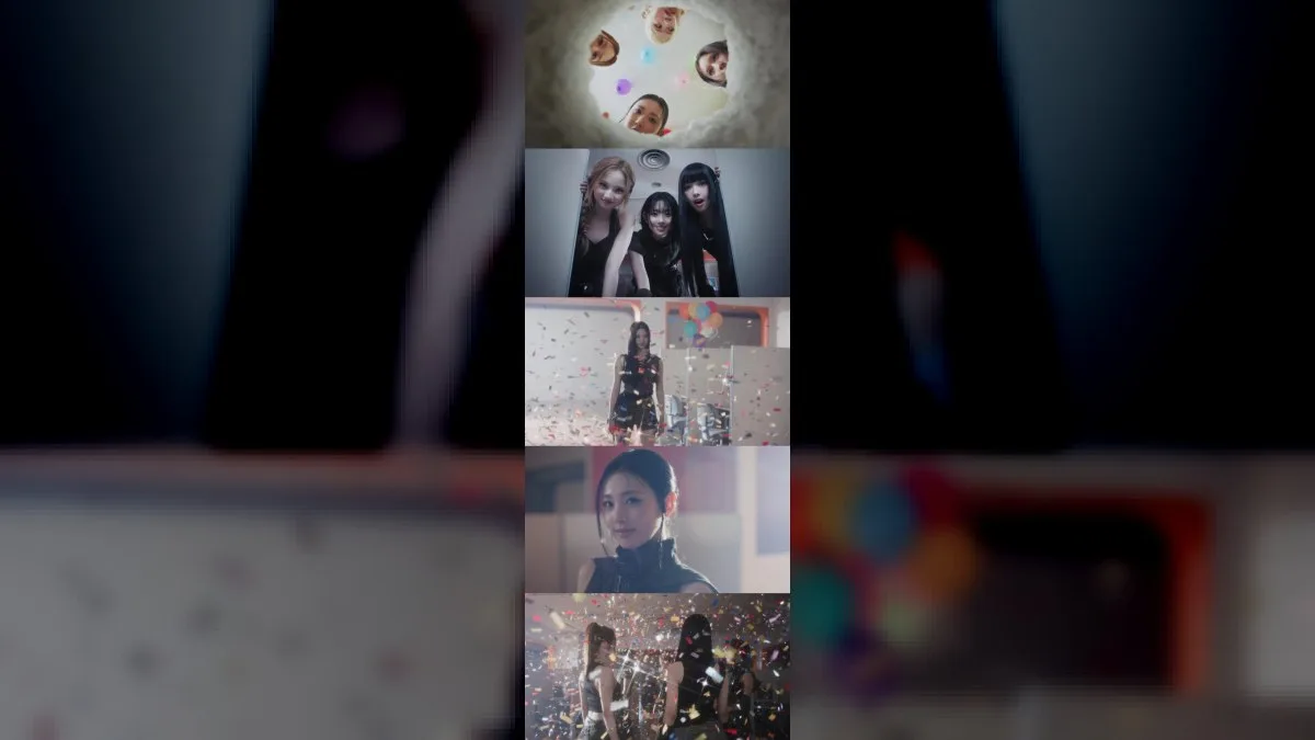 Seven OURBIRTHDAY members in a stylized unity-themed introduction film frame