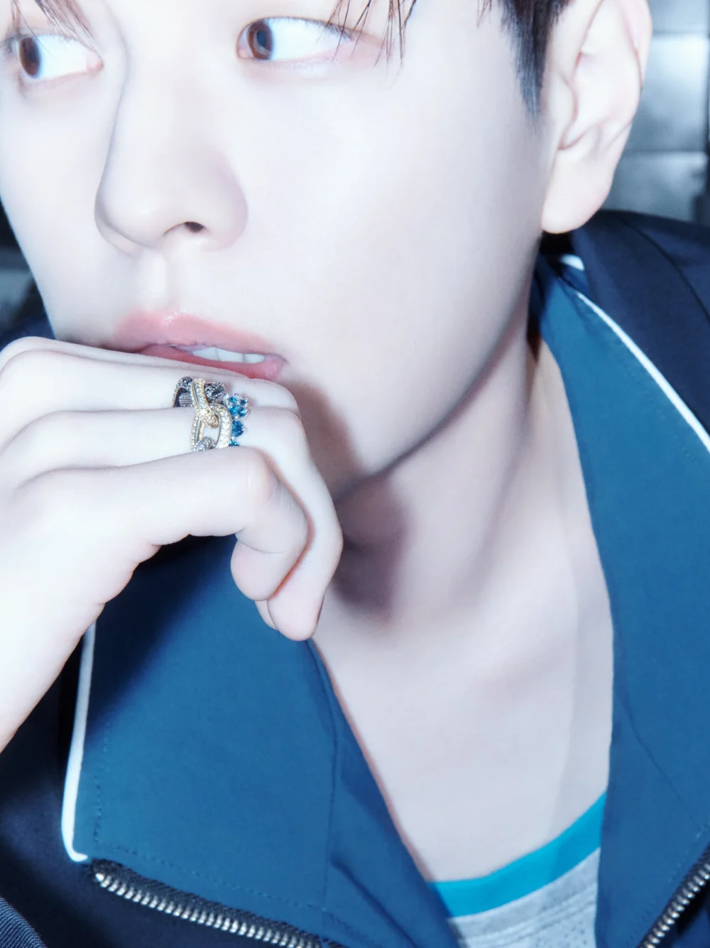 Individual teaser shot contrasting earlier colorful concept images